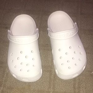 brand new white crocs
